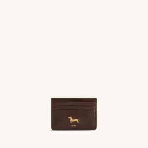 Maeve Dachshund Metal Emblem Card Holder - Chocolate - view 1