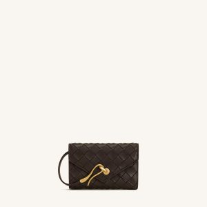 Celeste Woven Textured Envelope Wallet - Chocolate - view 1
