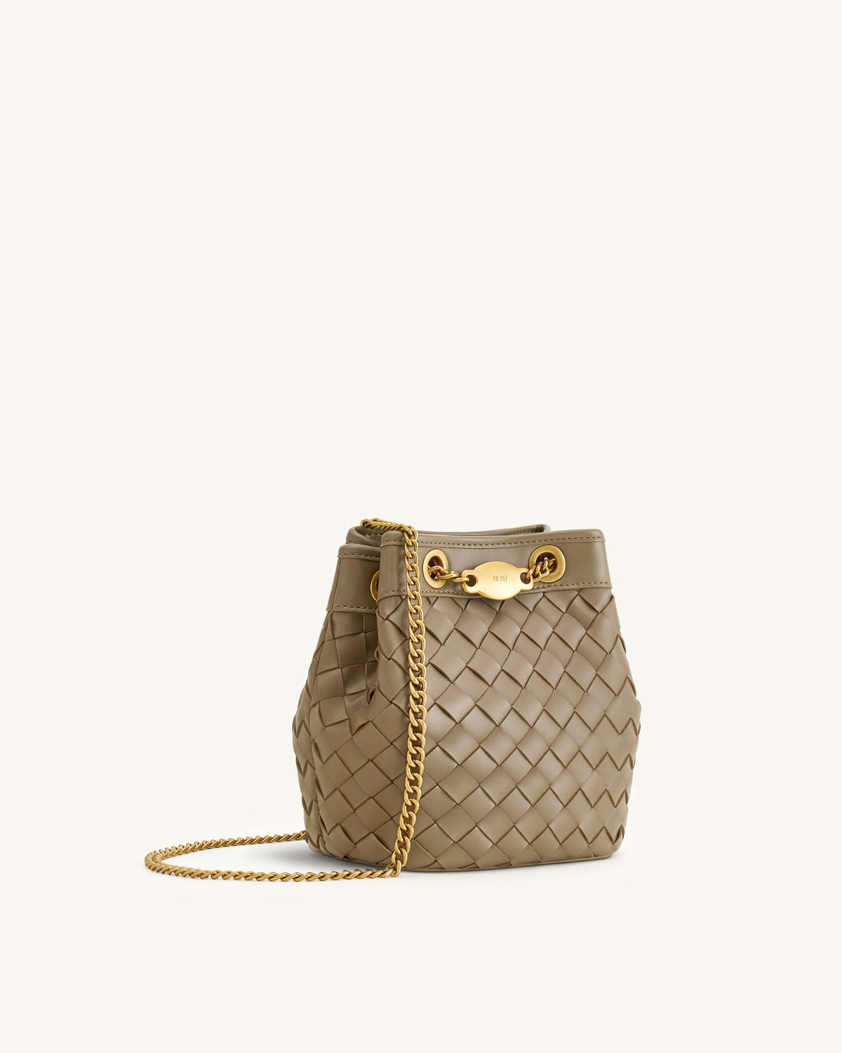 Yara Hand-Woven Bucket Bag - Taupe - view 2