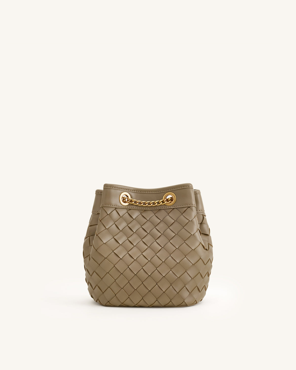 Yara Hand-Woven Bucket Bag - Taupe - view 3