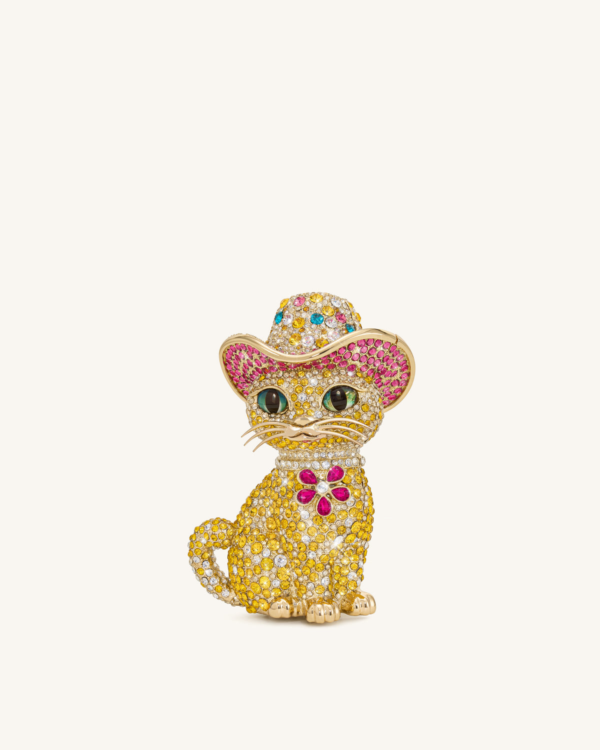 Glamorous Cat Clutch - Multicolor Gold - view 1