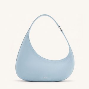 Harlee Faux Suede Shoulder Bag - Misty Blue - view 1
