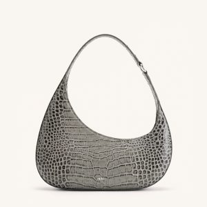 Harlee Shoulder Bag - Light Grey Croc - view 1