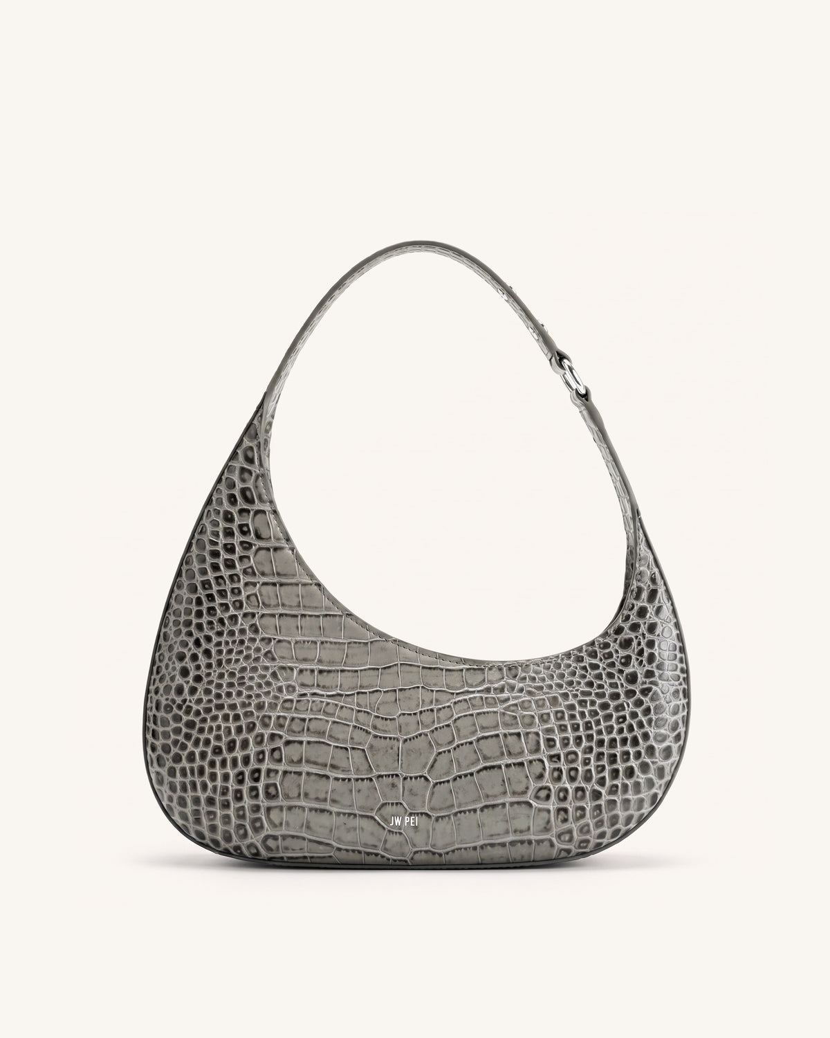 Harlee Shoulder Bag - Light Grey Croc - view 1