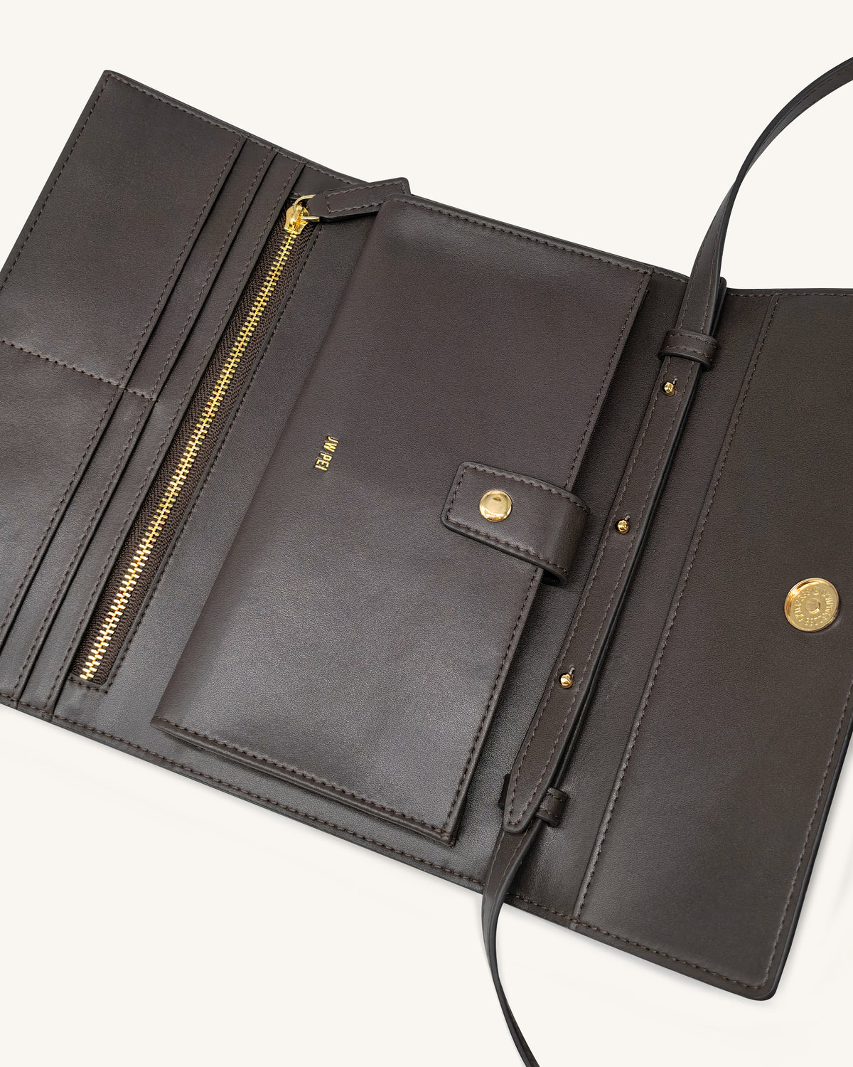Woven Texture Flap Wallet - Chocolate - view 4