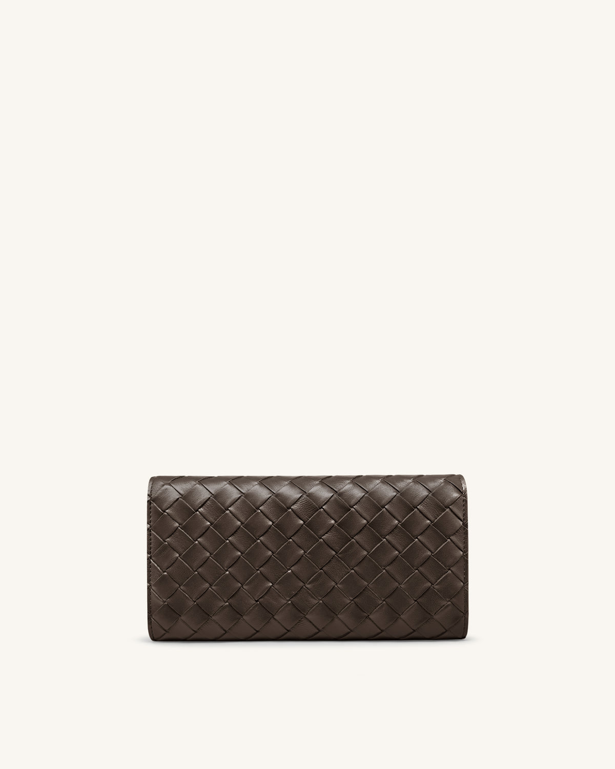 Woven Texture Flap Wallet - Chocolate - view 3