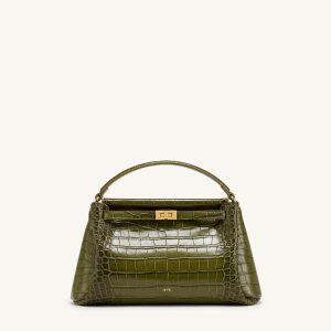 Carmen Top Handle Bag - Green Croc - view 1