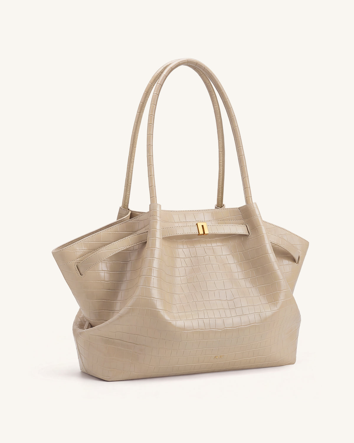 Hana Large Tote Bag - Elephant Grey Croc - view 2