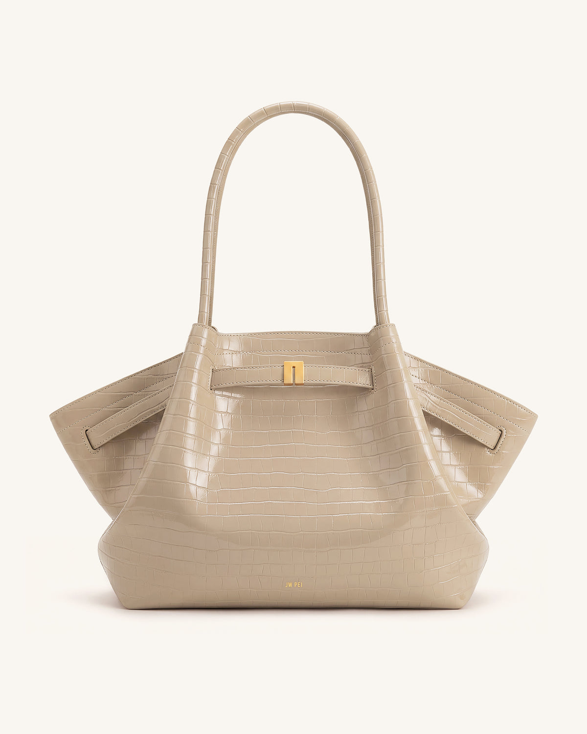 Hana Large Tote Bag - Elephant Grey Croc - view 1