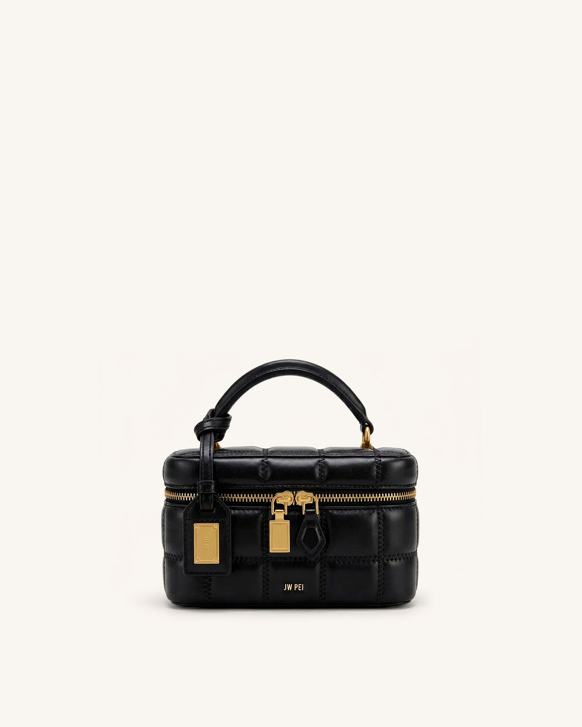 Cleo Box Shape Top Handle Bag - Black - view 1
