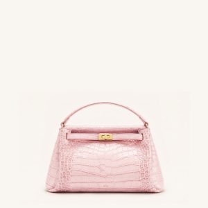 Carmen Top Handle Bag - Pink Croc - view 1