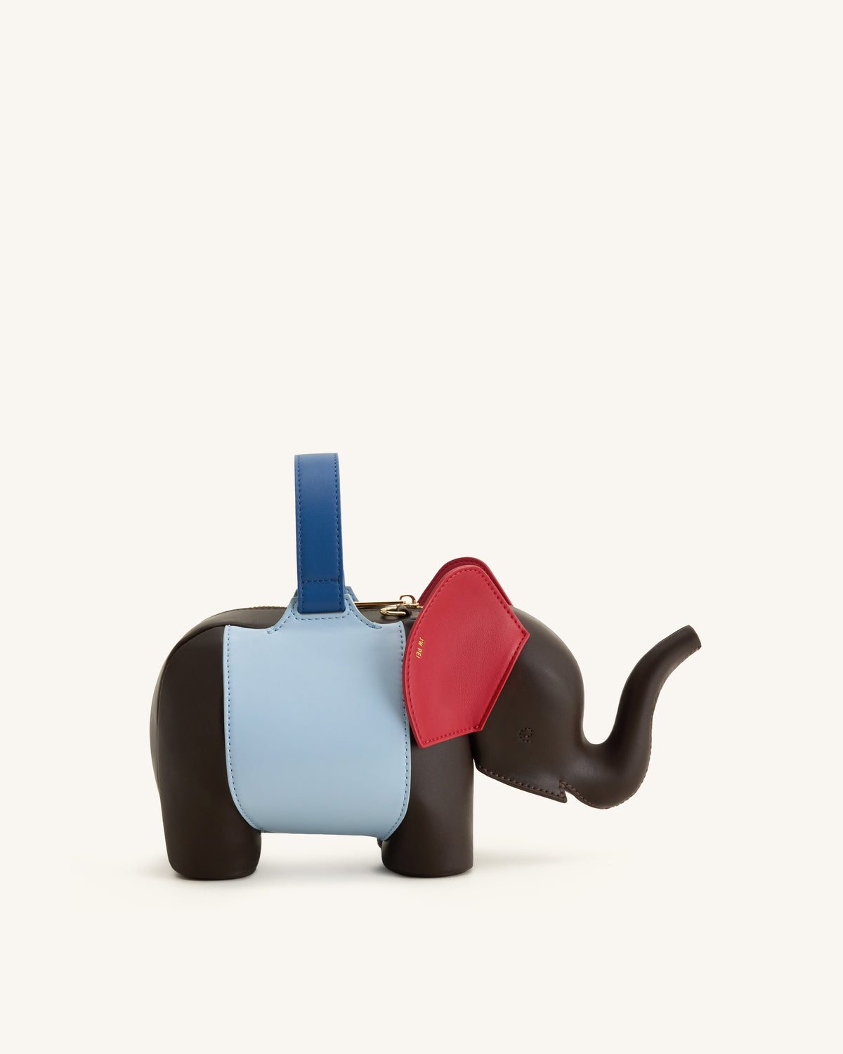 Claire Elephant Shaped Handbag - Dark Brown/Blue - view 1