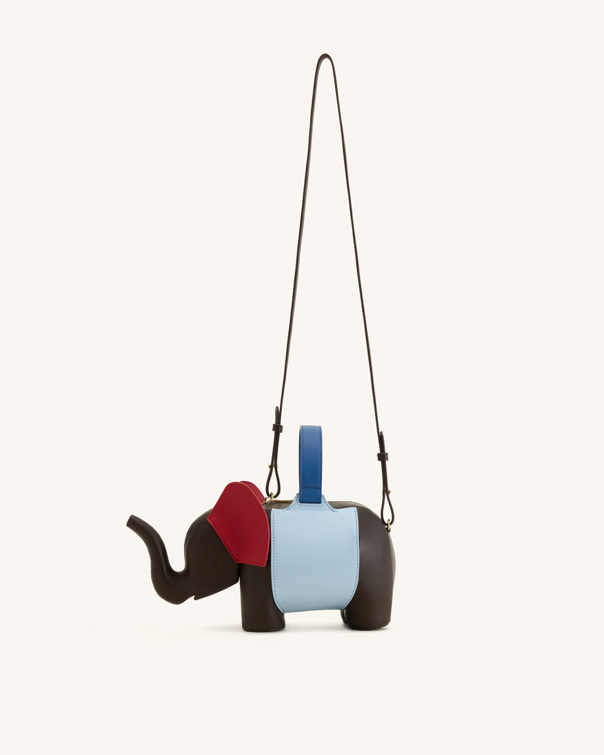 Claire Elephant Shaped Handbag - Dark Brown/Blue - view 2