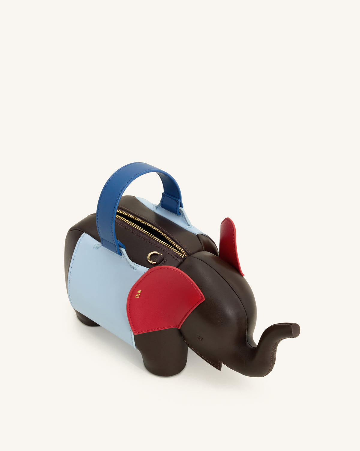 Claire Elephant Shaped Handbag - Dark Brown/Blue - view 4