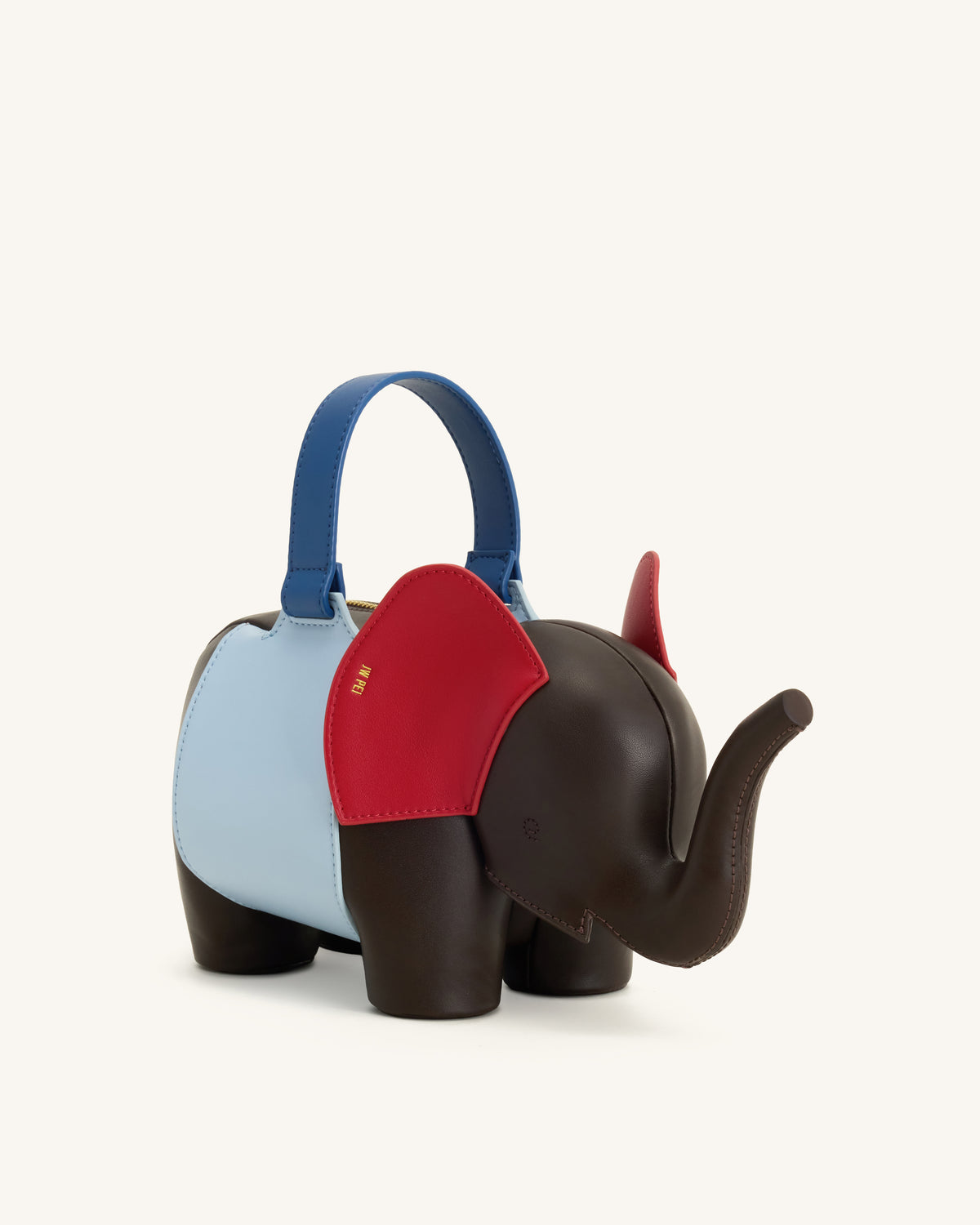 Claire Elephant Shaped Handbag - Dark Brown/Blue - view 3