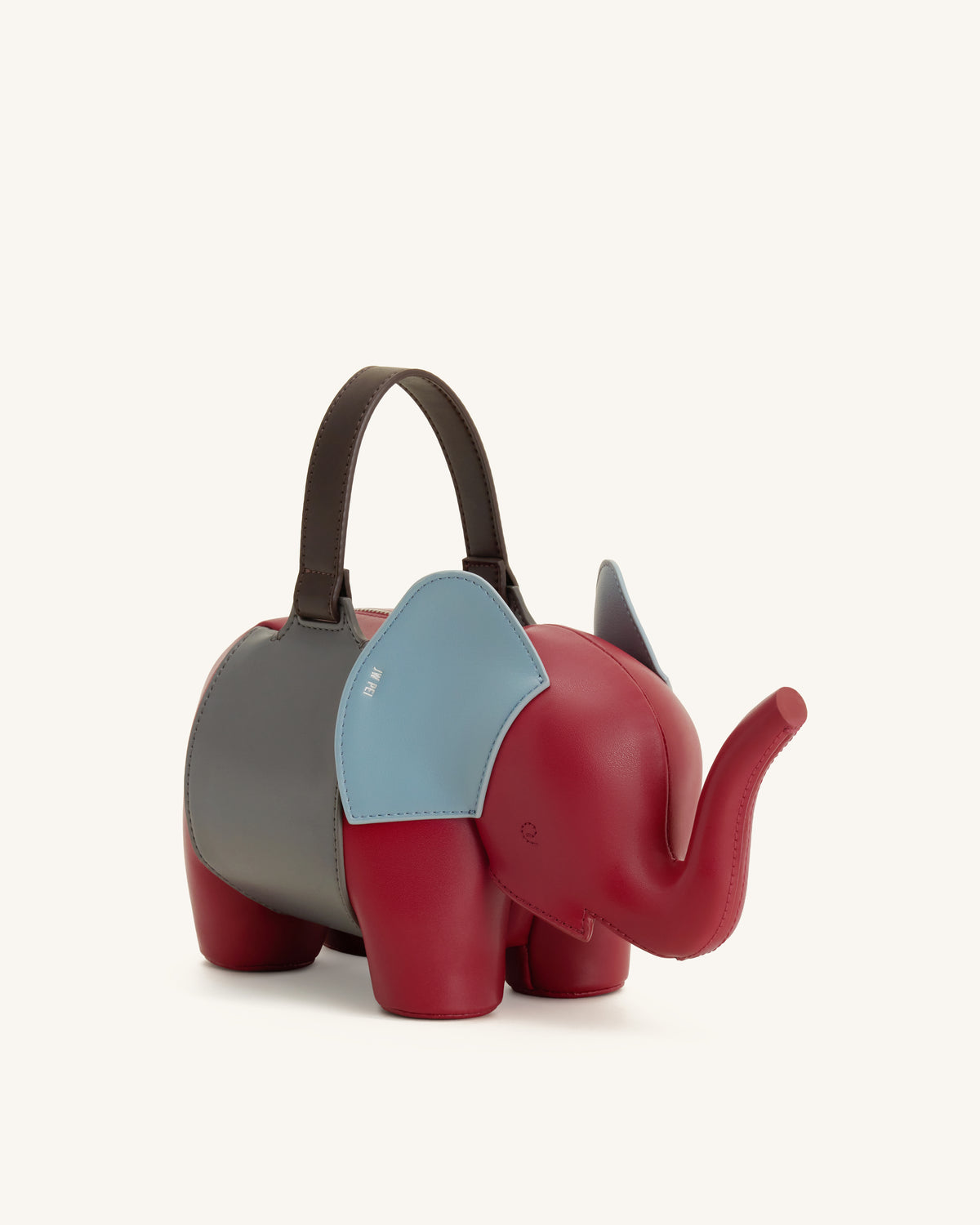 Claire Elephant Shaped Handbag - Red/Dark Gray - view 3