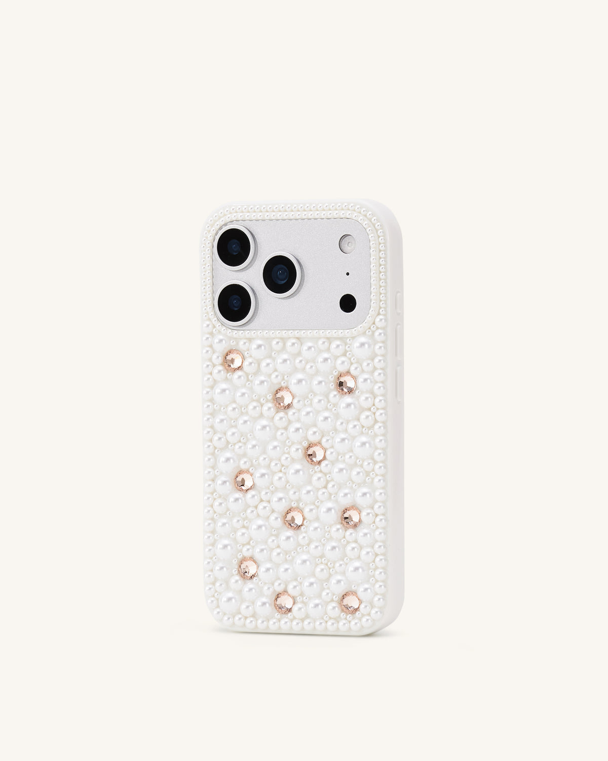 Pearl Embellished Phone Case - White - view 2