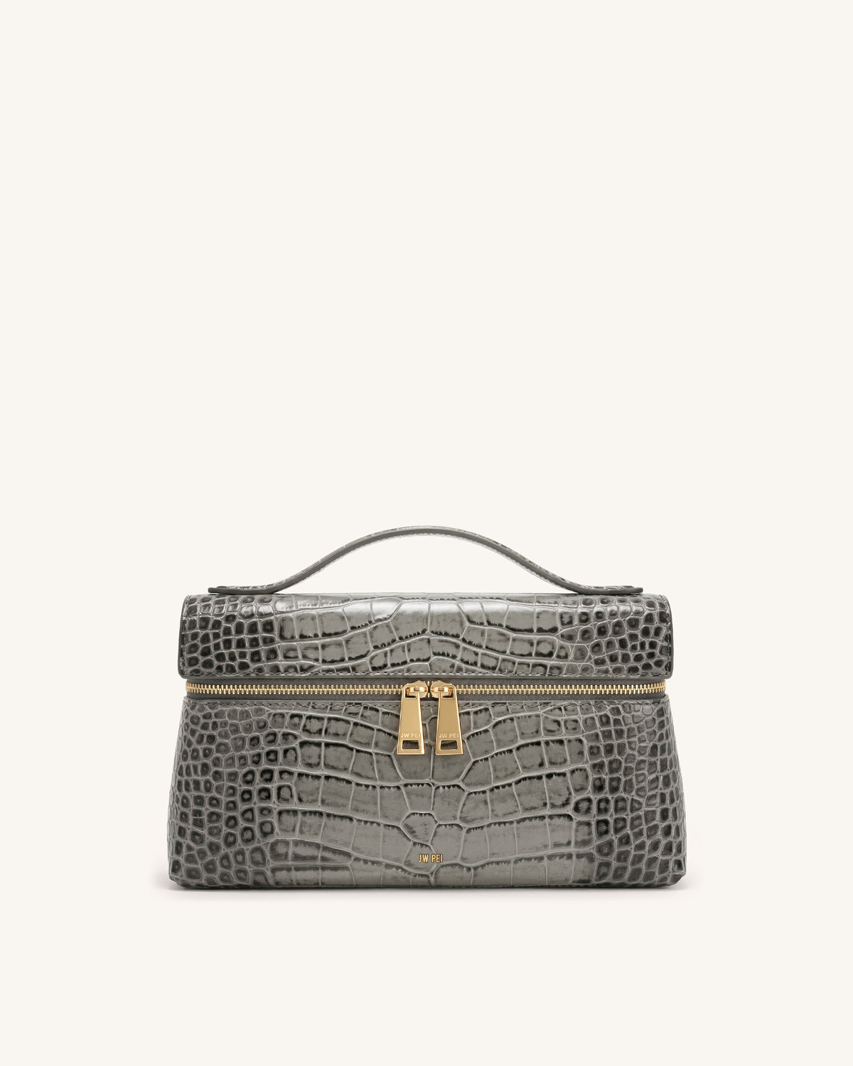 Thea Top Handle Bag - Grey Croc - view 1