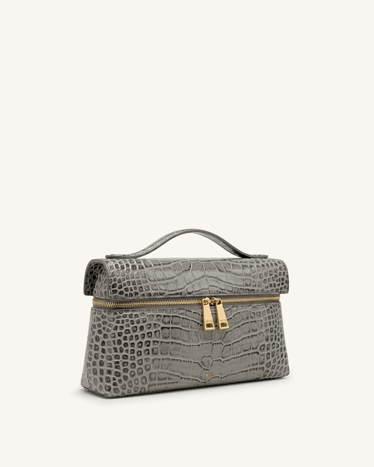 Thea Top Handle Bag - Grey Croc - view 2