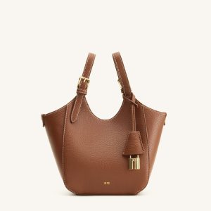 Ines Padlock Tote Bag - Chocolate Brown - view 1
