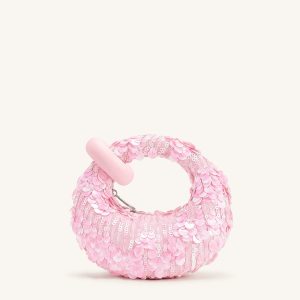 Abacus Sequin Mini Top Handle Bag - Pink - view 1