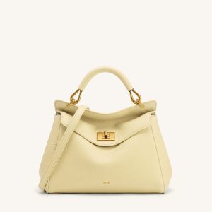 Lucia Classic Top Handle Bag - Light Yellow - view 1