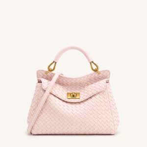 Lucia Classic Woven Top Handle Bag - Pink - view 1