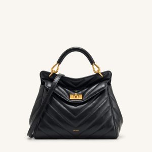 Lucia Classic Top Handle Bag - Jet Black - view 1