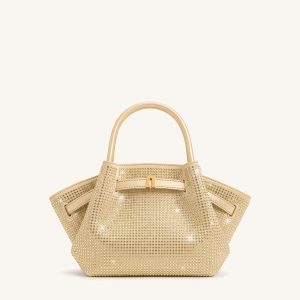 Hana Mini Artificial Crystal Tote Bag - Champagne - view 1