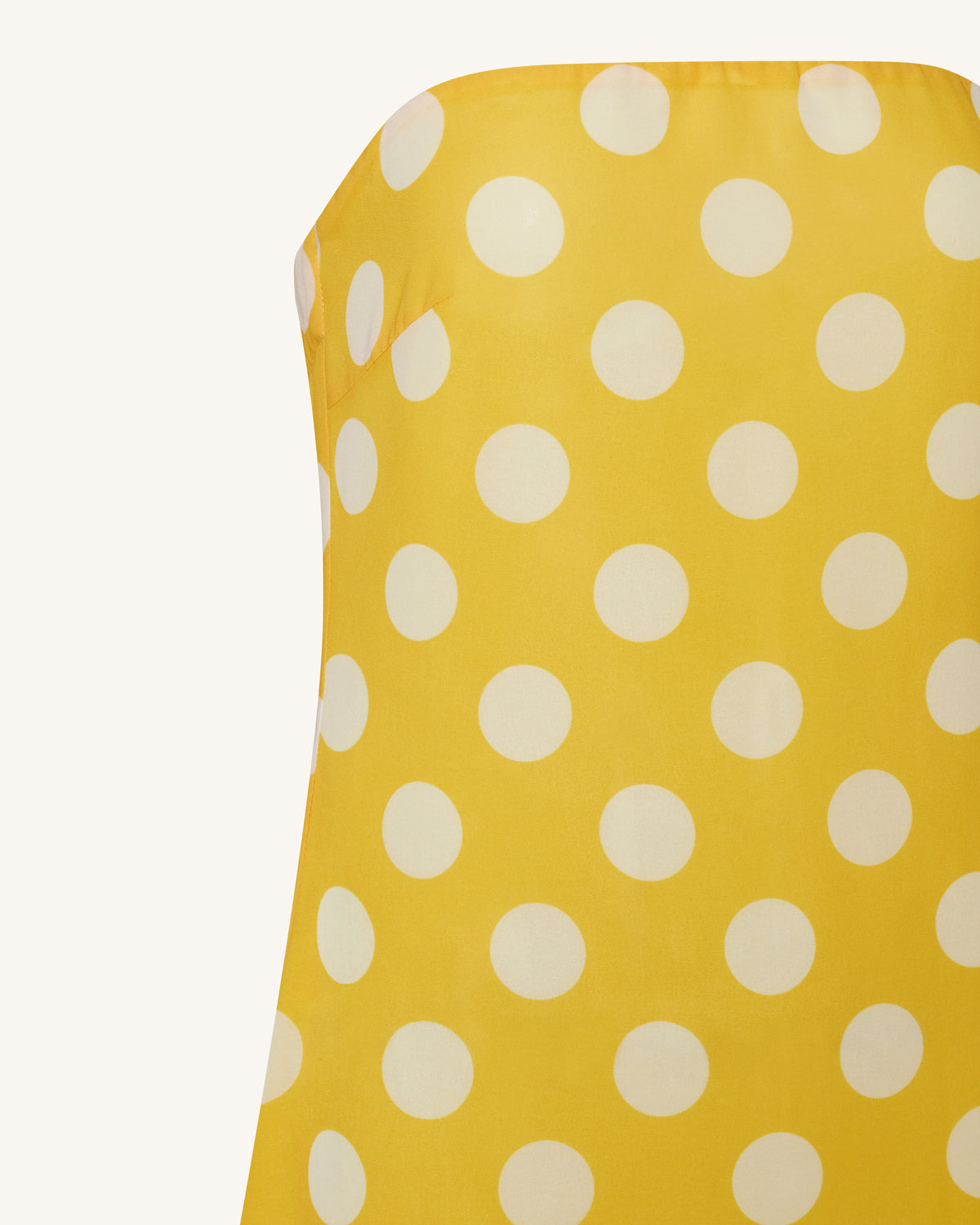 Polka-Dot Strapless Maxi Dress - Yellow - view 5