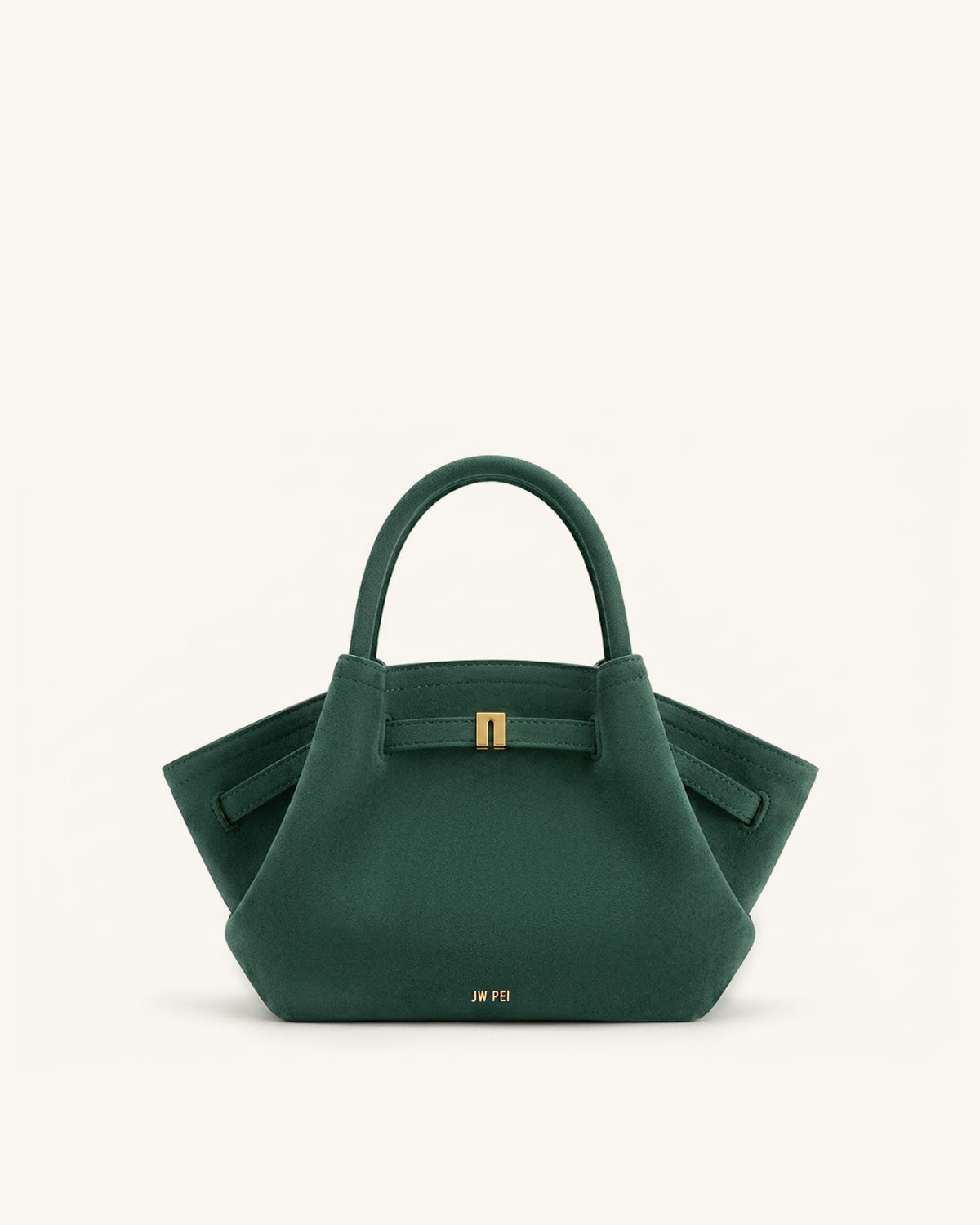 Hana Mini Faux Suede Tote Bag - Forest Green - view 1