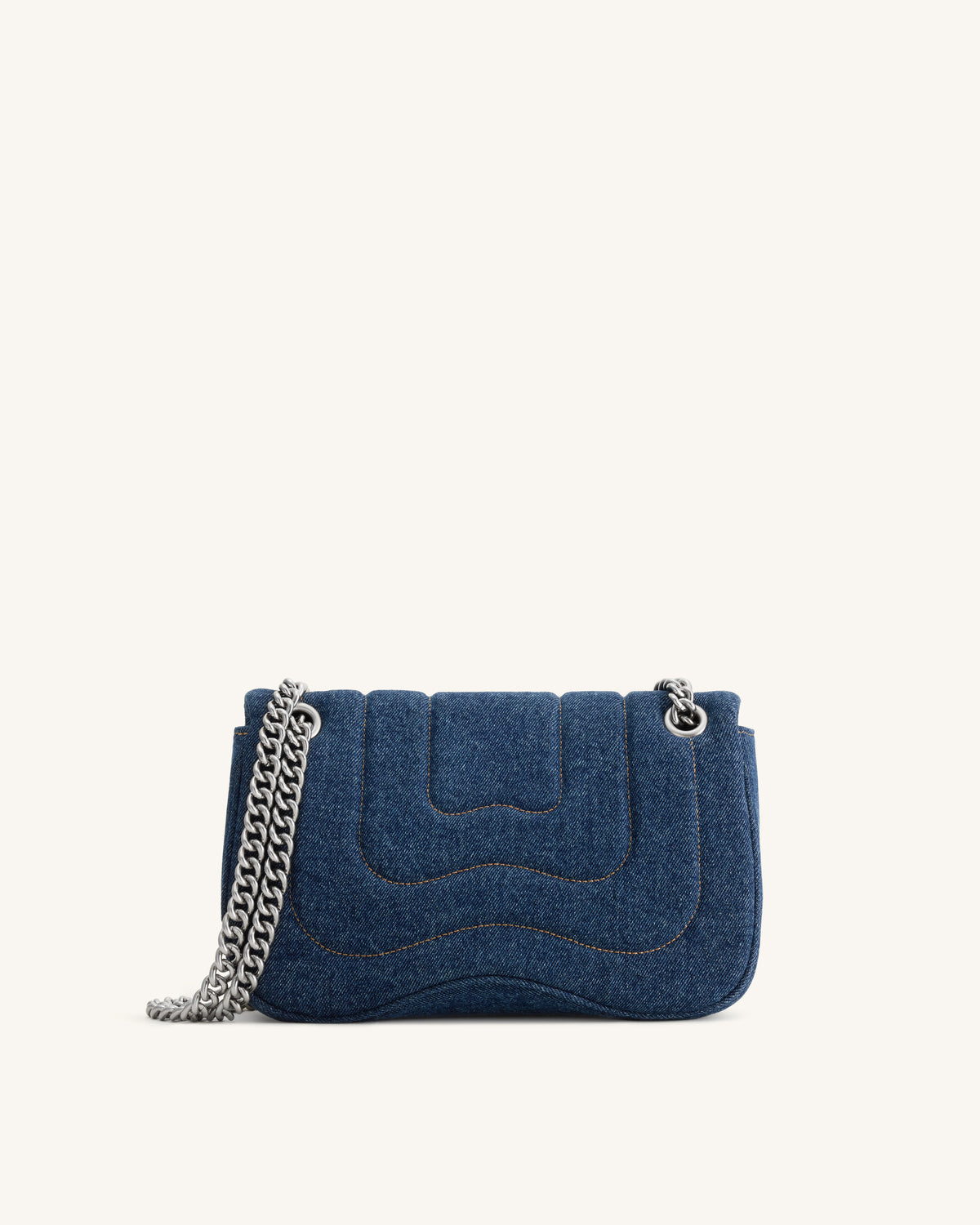 Tina Quilted Chain Crossbody - Blue Denim - view 3