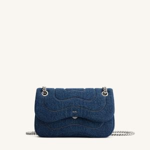 Tina Quilted Chain Crossbody - Blue Denim - view 1