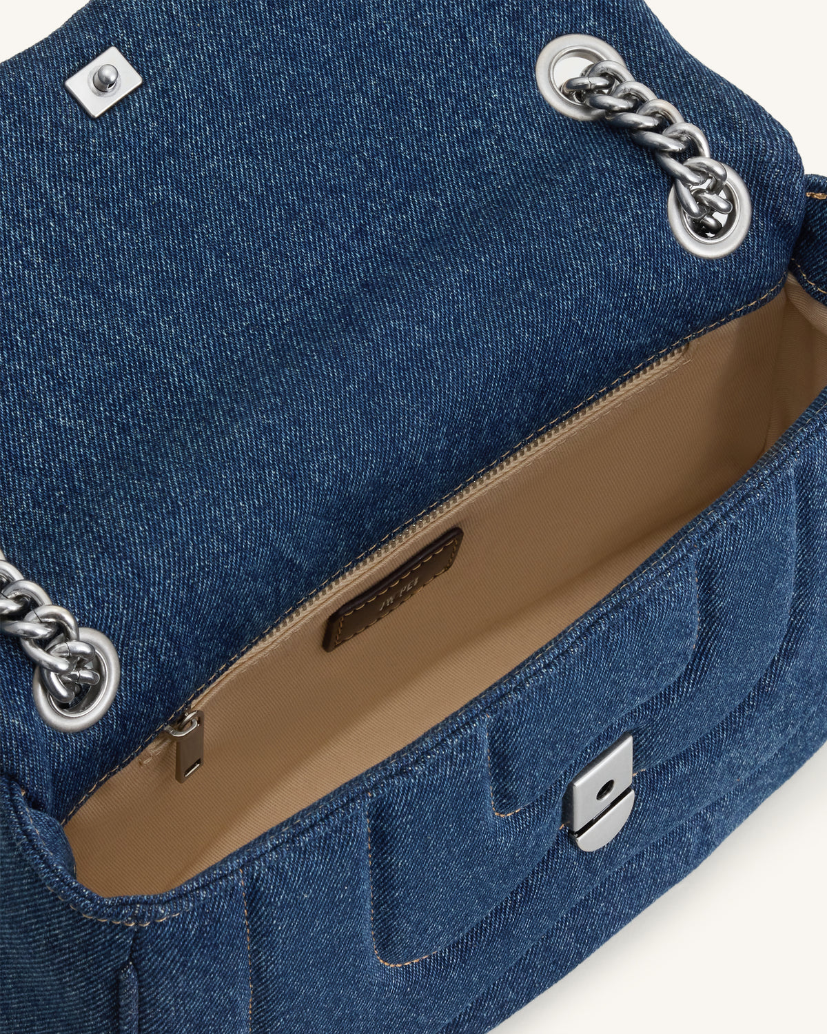 Tina Quilted Chain Crossbody - Blue Denim - view 4
