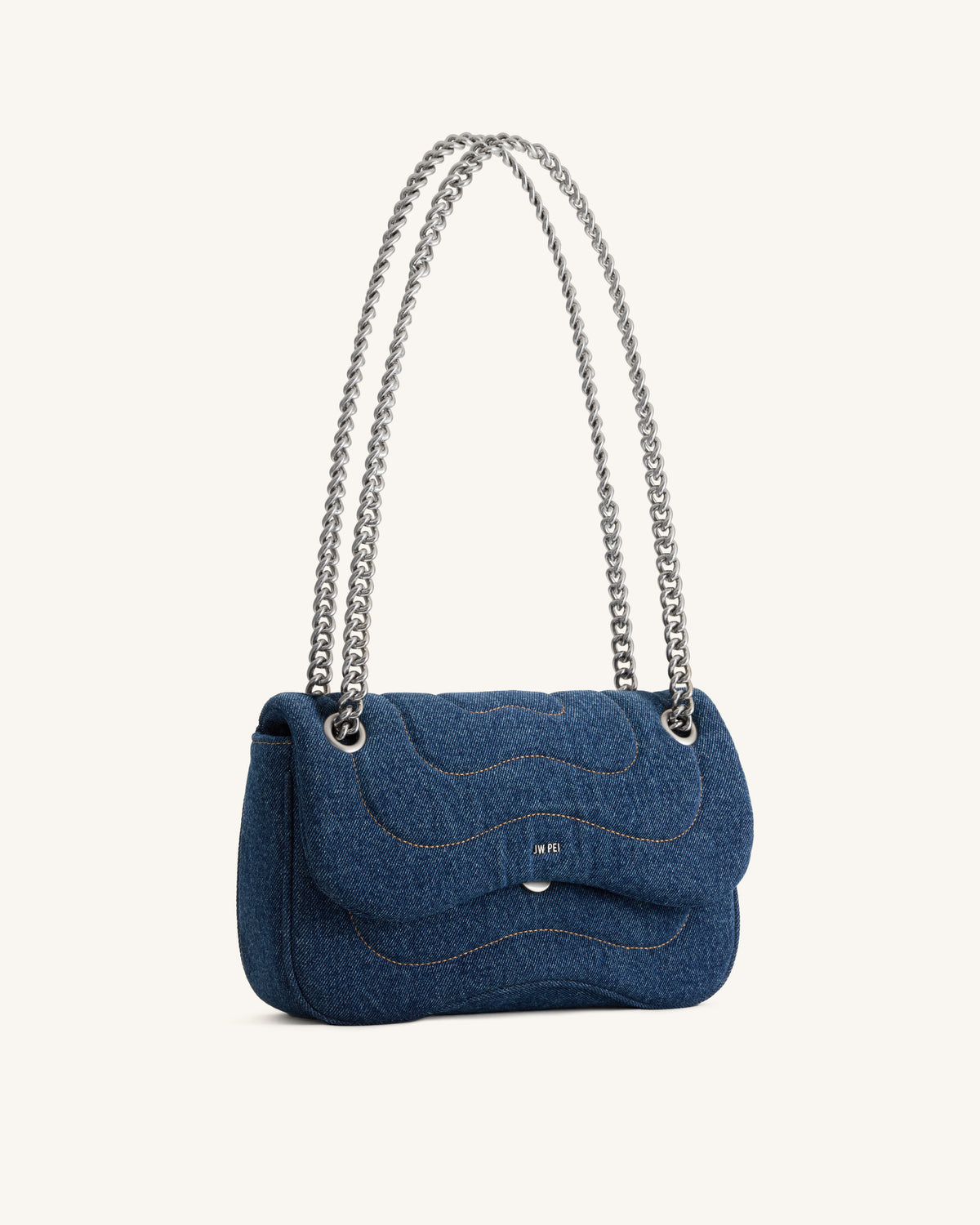 Tina Quilted Chain Crossbody - Blue Denim - view 2