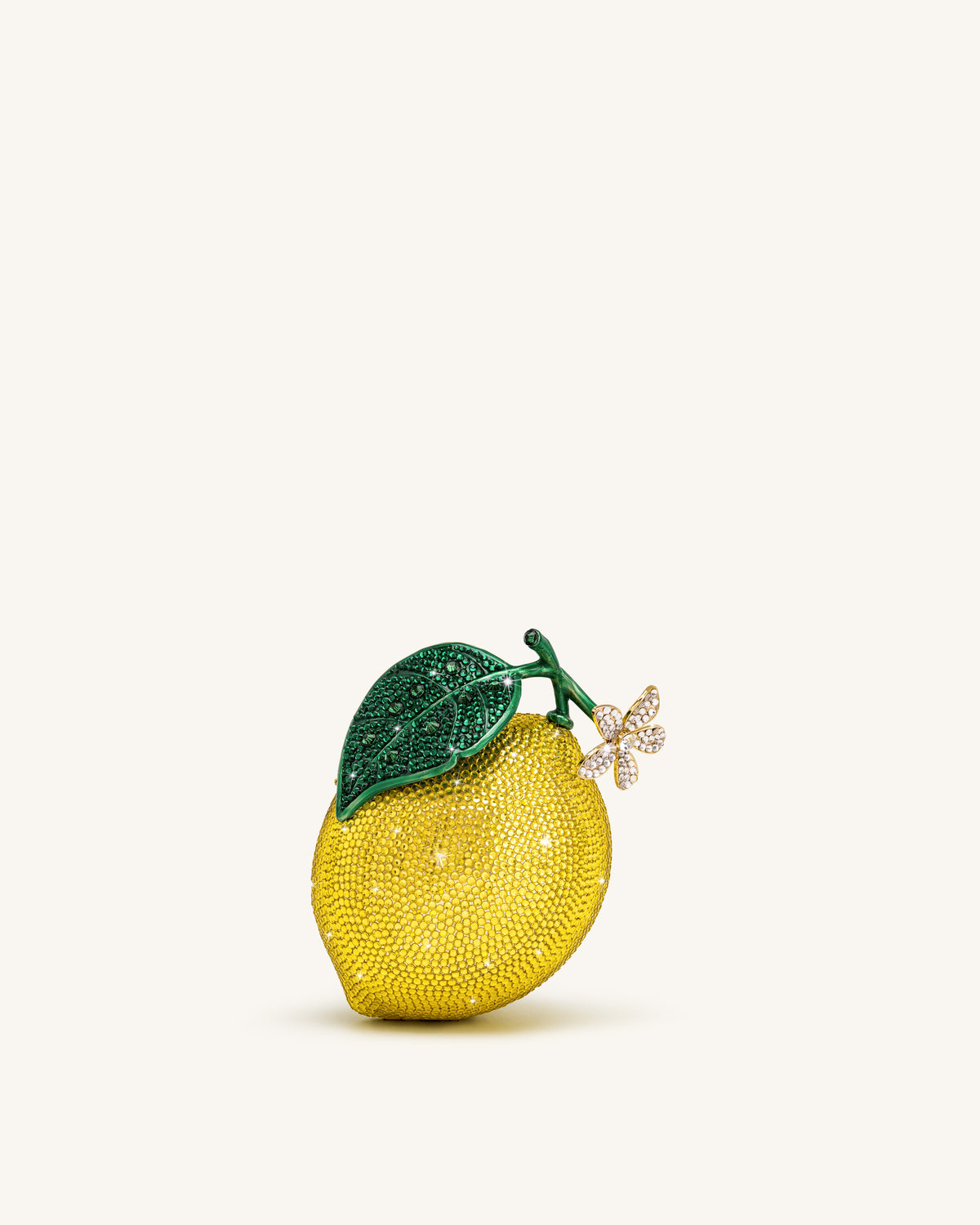 Lemon-Inspired Rhinestone Clutch - Yellow - view 1