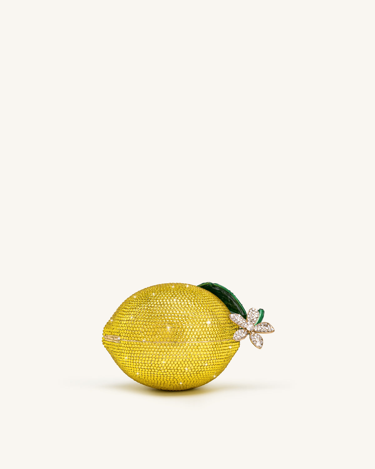 Lemon-Inspired Rhinestone Clutch - Yellow - view 2