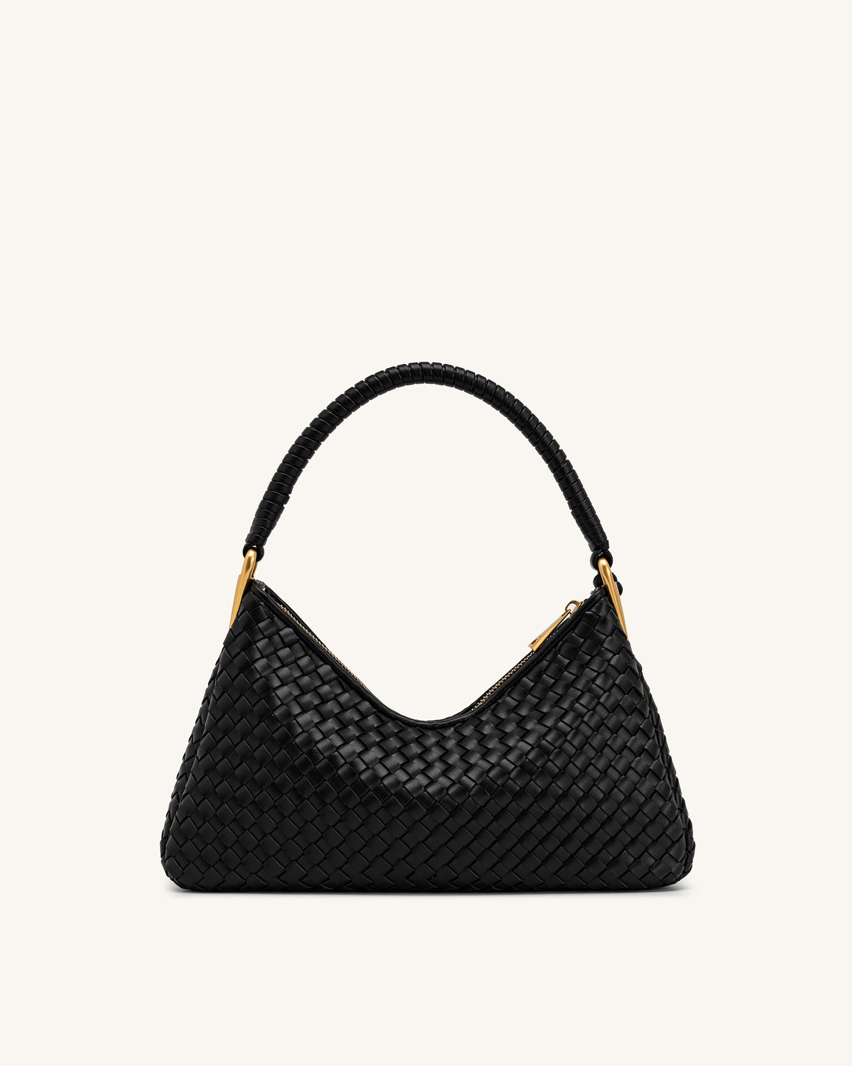 Lorena Woven Shoulder Bag - Black - view 3