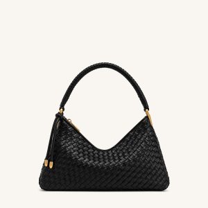 Lorena Woven Shoulder Bag - Black - view 1