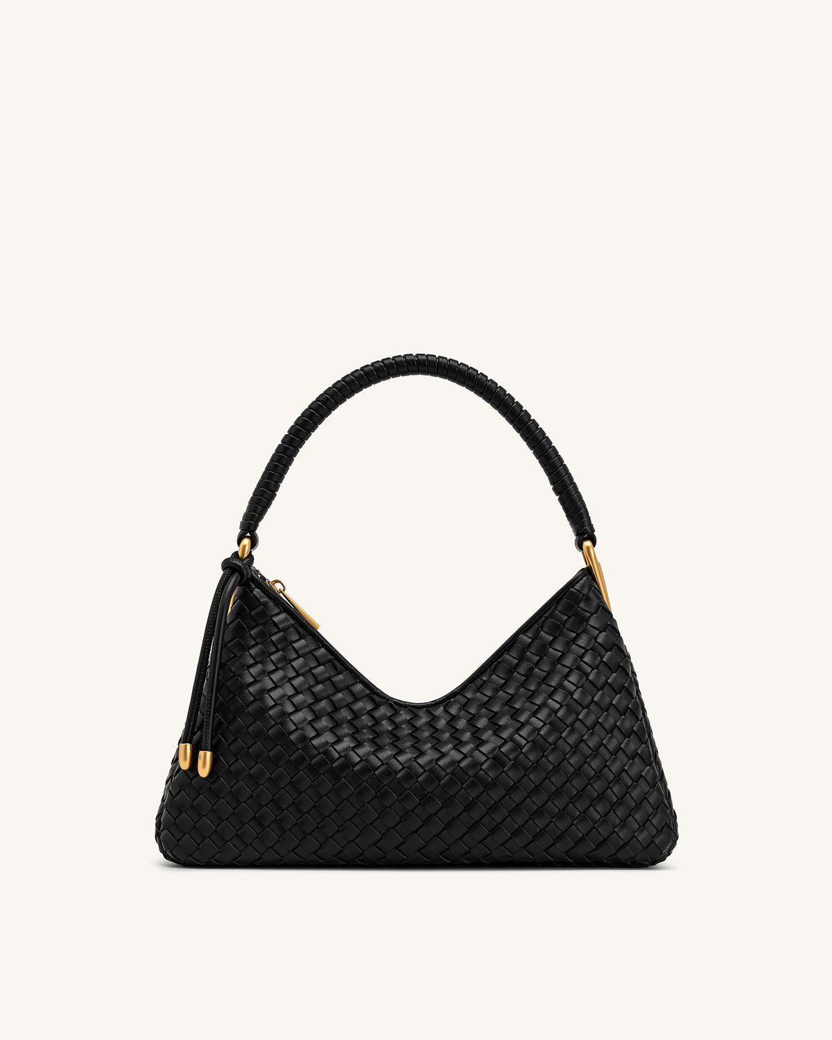 Lorena Woven Shoulder Bag - Black - view 1