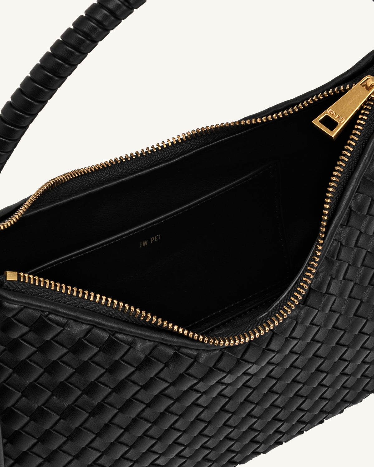 Lorena Woven Shoulder Bag - Black - view 4