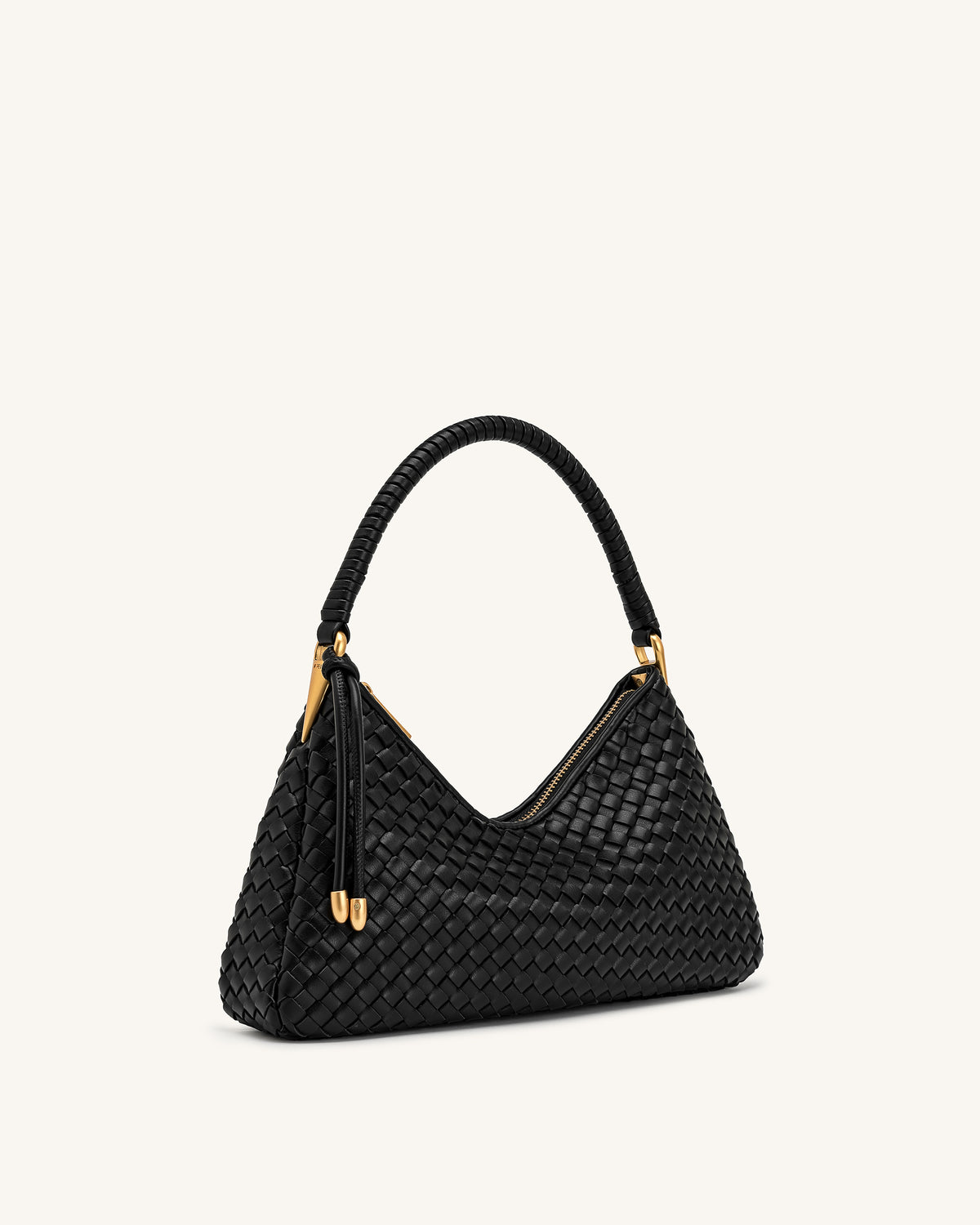 Lorena Woven Shoulder Bag - Black - view 2