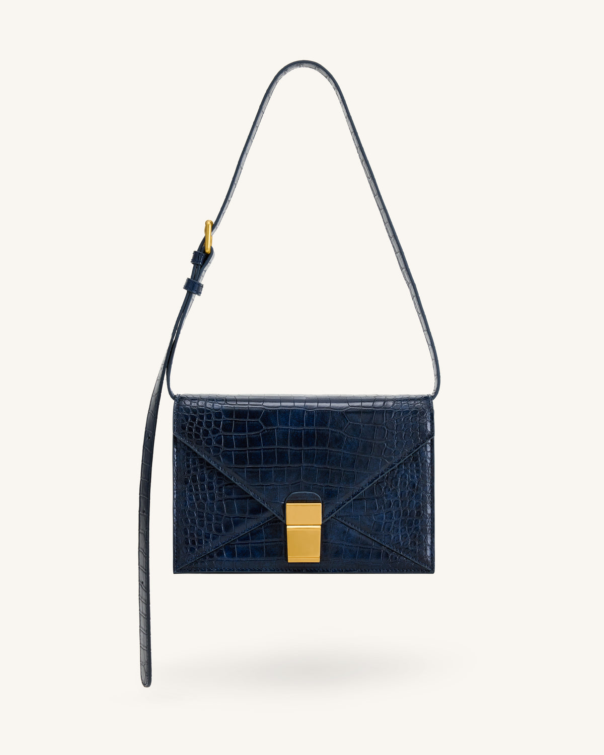Clio Envelope Crossbody Bag - Navy Croc - view 1