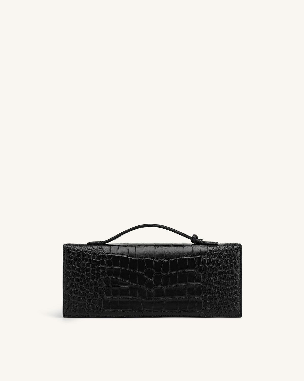 Celeste Envelope Top Handle Bag - Black Croc - view 3