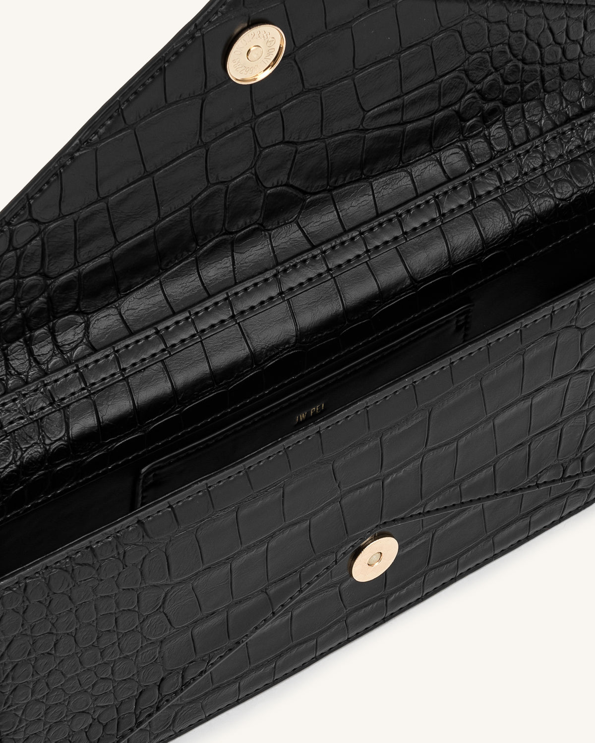 Celeste Envelope Top Handle Bag - Black Croc - view 4