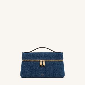 Thea Top Handle Bag - Blue Denim - view 1