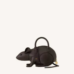 Mia Mouse Top Handle Bag - Dark Brown - view 1