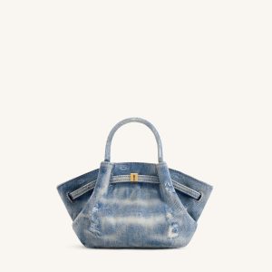 Hana Mini Denim Tote Bag - Blue - view 1
