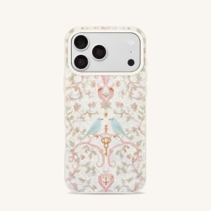 Vintage Romance Bird Pearl Shell Phone Case - White - view 1