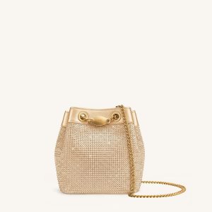 Yara Artificial Crystal Bucket Bag - Champagne - view 1